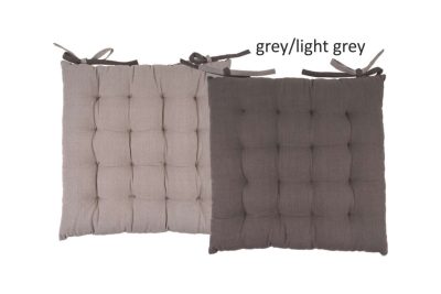 Μαξιλάρι καρέκλας Σχ.Duo 40x40cm διπλής όψης grey/l.grey 100% βαμβ.