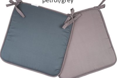 Μαξιλάρι καρέκλας δίχρωμο Σχ.Reli petrol-grey 38x38x2cm 100% microfiber