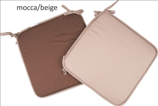 Μαξιλάρι καρέκλας δίχρωμο Σχ.Reli mocca-beige 38x38x2cm 100% microfiber