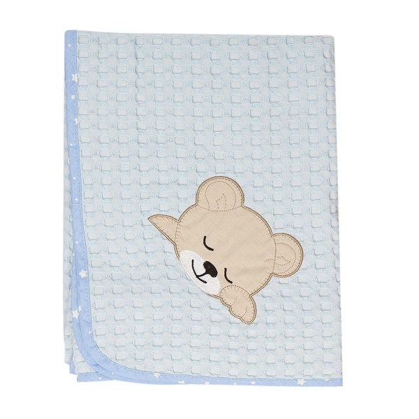 ΚΟΥΒΕΡΤΑ ΠΙΚΕ bebe SLEEPING BEARS CUB 14 100Χ160 ΣΙΕΛ Cotton 100%