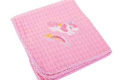 ΚΟΥΒΕΡΤΑ ΠΙΚΕ bebe UNICORN 41 100Χ160 ΡΟΖ Cotton 100%