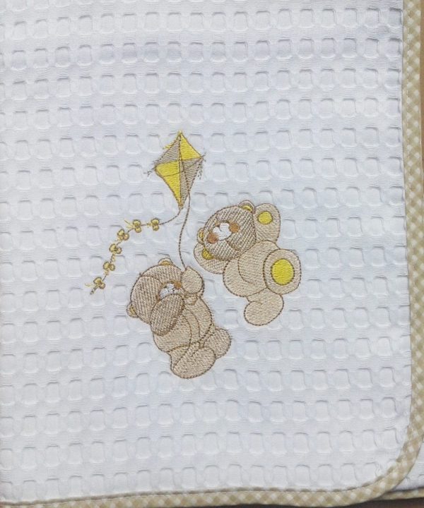 ΚΟΥΒΕΡΤΑ ΠΙΚΕ bebe ΧΑΡΤΑΕΤΟΣ 96 100Χ160 ΛΕΥΚΟ/ΜΠΕΖ Cotton 100%