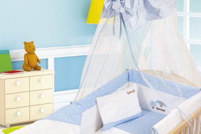 ΚΟΥΝΟΥΠΙΕΡΑ bebe ΑΕΡΟΣΤΑΤΟ 03 160X490 ΛΕΥΚΟ/ΣΙΕΛ Cotton 100%