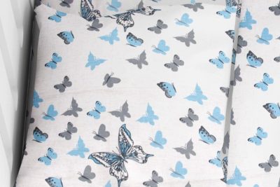 ΜΑΞΙΛΑΡΟΘΗΚΗ ΕΜΠΡΙΜΕ bebe Butterfly 56 35Χ45 Sky blue Cotton 100%