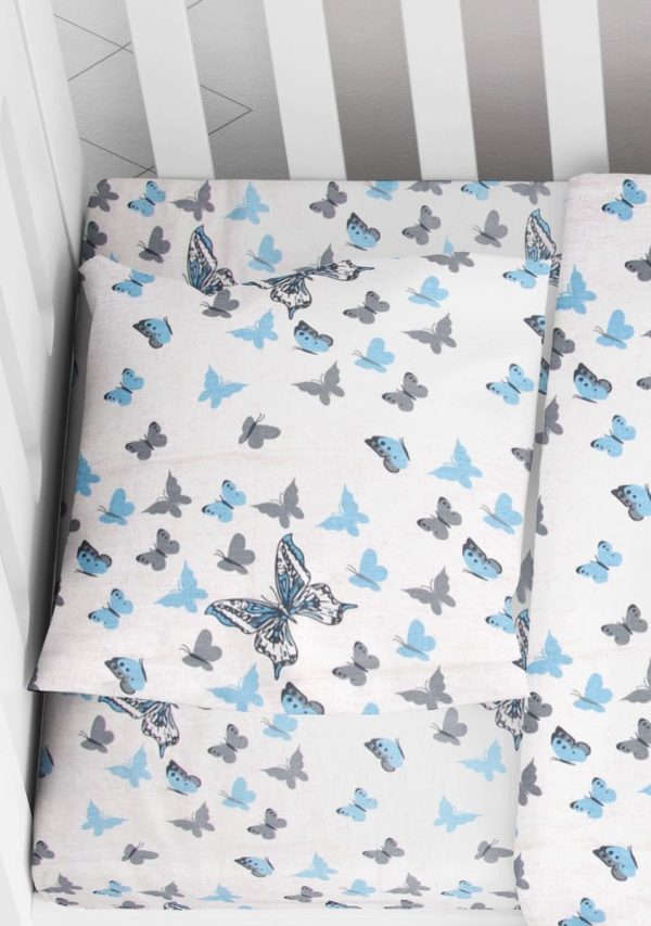 ΜΑΞΙΛΑΡΟΘΗΚΗ ΕΜΠΡΙΜΕ bebe Butterfly 56 35Χ45 Sky blue Cotton 100%