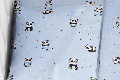 ΜΑΞΙΛΑΡΟΘΗΚΗ ΕΜΠΡΙΜΕ bebe PANDA 110 35Χ45 Sky blue Cotton 100%