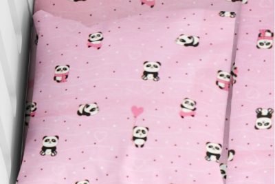 ΜΑΞΙΛΑΡΟΘΗΚΗ ΕΜΠΡΙΜΕ bebe PANDA 111 35Χ45 Pink Cotton 100%