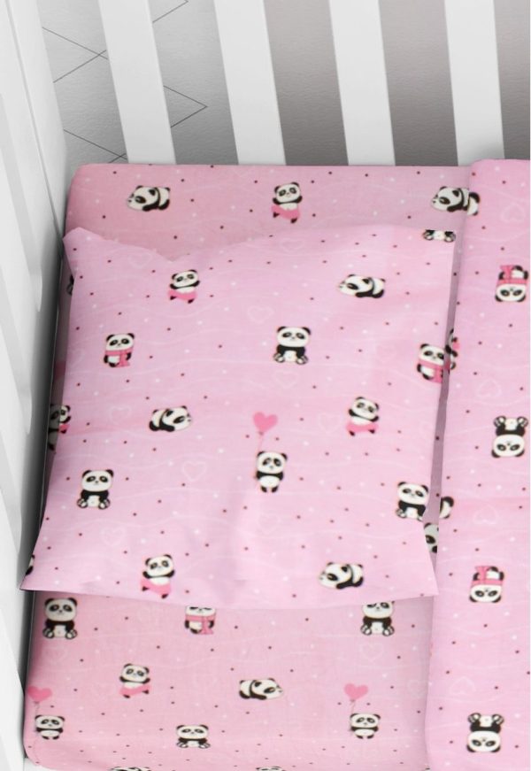 ΜΑΞΙΛΑΡΟΘΗΚΗ ΕΜΠΡΙΜΕ bebe PANDA 111 35Χ45 Pink Cotton 100%