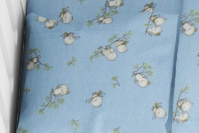 ΜΑΞΙΛΑΡΟΘΗΚΗ ΕΜΠΡΙΜΕ bebe Birds 14 35Χ45 Sky blue Flannel cotton 100%