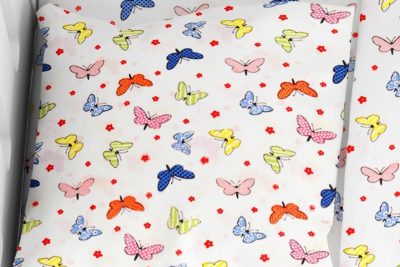 ΜΑΞΙΛΑΡΟΘΗΚΗ ΕΜΠΡΙΜΕ bebe Butterfly 49 35Χ45 Rotary Print Flannel cotton 100%