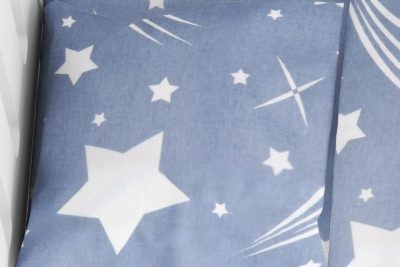 ΜΑΞΙΛΑΡΟΘΗΚΗ ΕΜΠΡΙΜΕ bebe Star 37 35Χ45 Blue Flannel cotton 100%