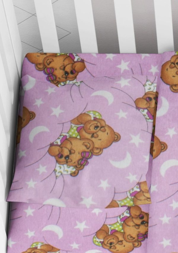 ΜΑΞΙΛΑΡΟΘΗΚΗ ΕΜΠΡΙΜΕ bebe Sweet Dreams 70 35Χ45 Lila Flannel cotton 100%