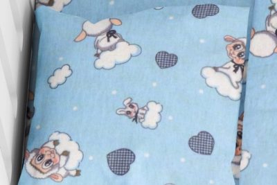 ΜΑΞΙΛΑΡΟΘΗΚΗ ΕΜΠΡΙΜΕ bebe Προβατάκι 06 35X45 Sky blue Flannel cotton 100%