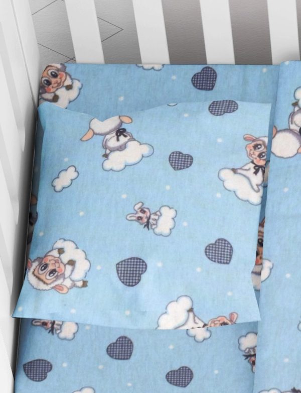 ΜΑΞΙΛΑΡΟΘΗΚΗ ΕΜΠΡΙΜΕ bebe Προβατάκι 06 35Χ45 Sky blue Flannel cotton 100%