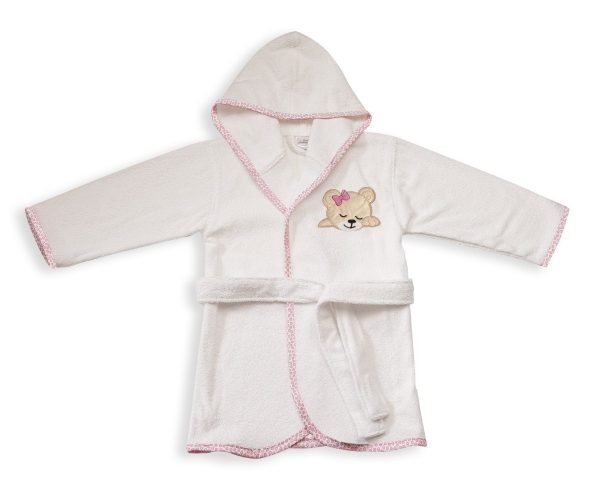 ΜΠΟΥΡΝΟΥΖΙ bebe SLEEPING BEARS CUB 12 SIZE:02 ΛΕΥΚΟ/ΡΟΖ Cotton 100%