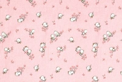 ΠΑΝΑ ΦΑΝΕΛΑ bebe Birds 15 80Χ80 Pink Flannel cotton 100%