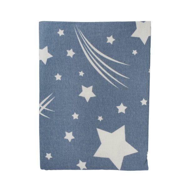ΠΑΝΑ ΦΑΝΕΛΑ bebe Star 37 80Χ80 Blue Flannel cotton 100%