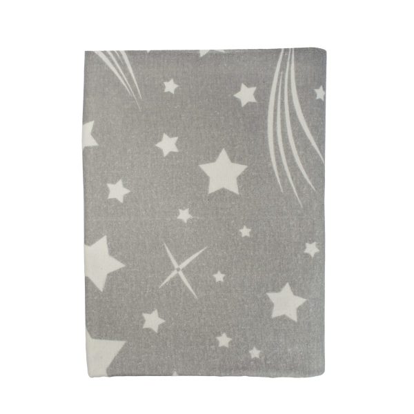 ΠΑΝΑ ΦΑΝΕΛΑ bebe Star 38 80Χ80 Grey Flannel cotton 100%