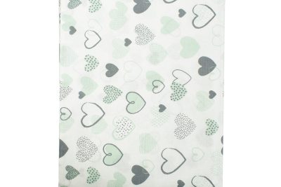 ΠΑΝΑ ΧΑΣΕΣ bebe Hearts 10 80Χ80 Green Cotton 100%