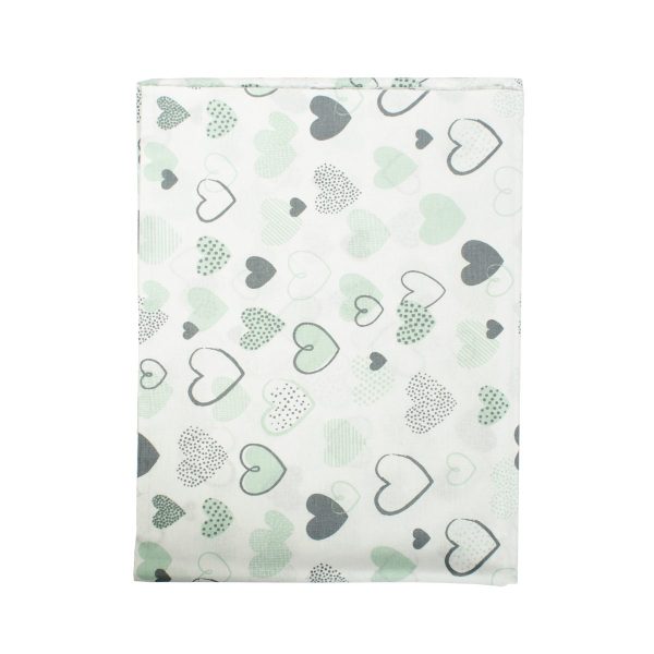 ΠΑΝΑ ΧΑΣΕΣ bebe Hearts 10 80Χ80 Green Cotton 100%