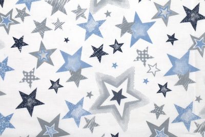 ΠΑΝΑ ΧΑΣΕΣ bebe Star 123 80X80 Blue-Grey Cotton 100%