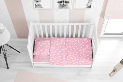 ΠΑΠΛΩΜΑ ΕΜΠΡΙΜΕ bebe Butterfly 50 120X160 Pink Cotton 100%