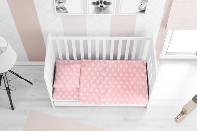 ΠΑΠΛΩΜΑ ΕΜΠΡΙΜΕ bebe Star 32 120X160 ΡΟΖ Cotton 100%