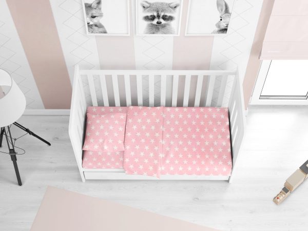 ΠΑΠΛΩΜΑ ΕΜΠΡΙΜΕ bebe Star 32 120X160 ΡΟΖ Cotton 100%