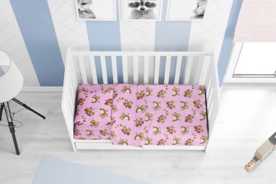 ΠΑΠΛΩΜΑ ΕΜΠΡΙΜΕ bebe Little Brothers 148 120X160 Pink Flannel Cotton 100%