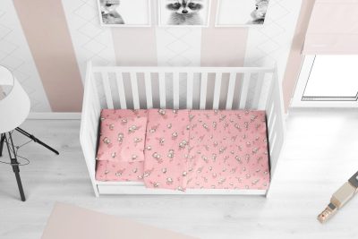 ΠΑΠΛΩΜΑΤΟΘΗΚΗ ΕΜΠΡΙΜΕ bebe Birds 15 120Χ160 Pink Flannel cotton 100%