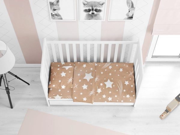 ΠΑΠΛΩΜΑΤΟΘΗΚΗ ΕΜΠΡΙΜΕ bebe Star 36 120Χ160 Beige Flannel cotton 100%