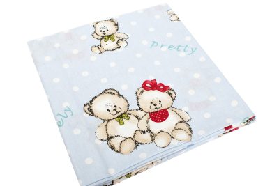 ΣΕΝΤΟΝΑΚΙ ΛΙΚΝΟΥ bebe Two Lovely Bears 64 80Χ110 Blue Cotton 100%