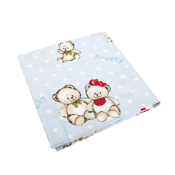 ΣΕΝΤΟΝΑΚΙ ΛΙΚΝΟΥ bebe Two Lovely Bears 64 80Χ110 Blue Cotton 100%