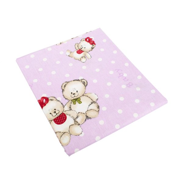 ΣΕΝΤΟΝΑΚΙ ΛΙΚΝΟΥ bebe Two Lovely Bears 65 80Χ110 Lila Cotton 100%