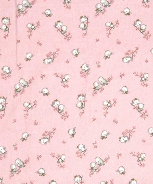 ΣΕΝΤΟΝΑΚΙ ΛΙΚΝΟΥ bebe Birds 15 80Χ110 Pink Flannel cotton 100%