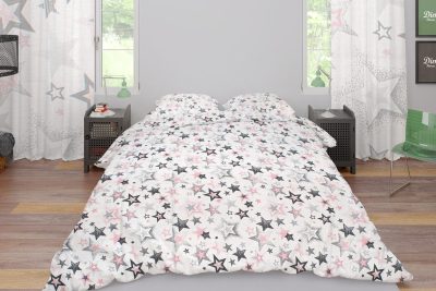 ΠΑΠΛΩΜΑ ΕΜΠΡΙΜΕ ΕΝΗΛ Star 122 160X240 Grey-Pink Cotton 100%