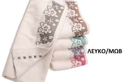 ΠΕΤΣΕΤΑ  ΖΑΚΑΡ ZERO TWIST ΕΡΑΤΩ 50Χ90 ΛΕΥΚΟ/ΜΩΒ Cotton 100%