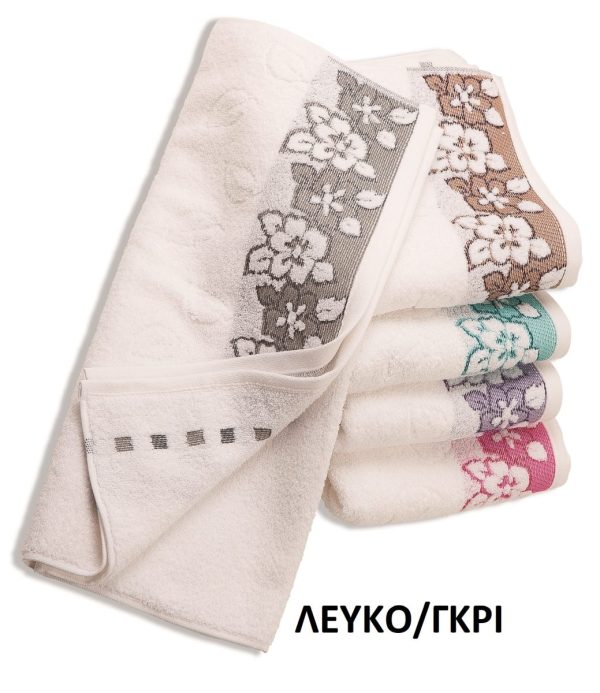 ΠΕΤΣΕΤΑ  ΖΑΚΑΡ ZERO TWIST ΕΡΑΤΩ 30Χ50 ΛΕΥΚΟ/ΓΚΡΙ Cotton 100%