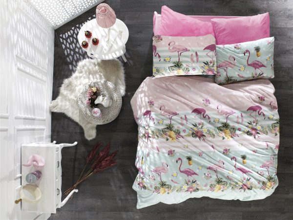 ΣΕΝΤΟΝΙΑ ΕΜΠΡΙΜΕ ΣΕΤ 3 τεμ  Flamingo 294 160Χ240 Pink-Green Flannel cotton 100%