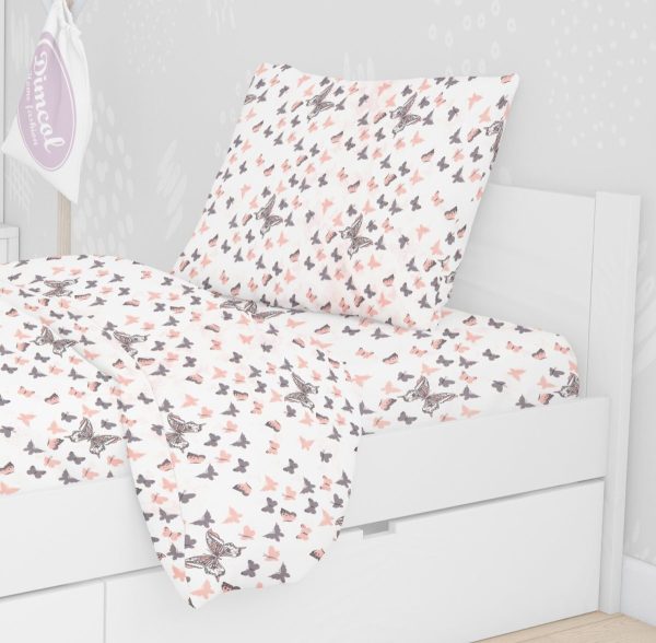 ΜΑΞΙΛΑΡΟΘΗΚΗ ΕΜΠΡΙΜΕ kids Butterfly 61 50Χ70 Coral Cotton 100%