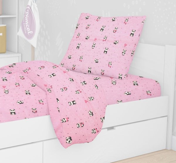 ΜΑΞΙΛΑΡΟΘΗΚΗ ΕΜΠΡΙΜΕ kids PANDA 111 50Χ70 Pink Cotton 100%