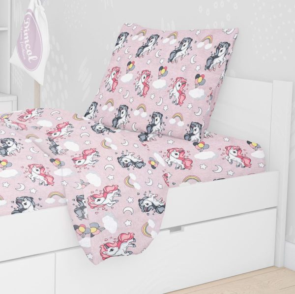 ΜΑΞΙΛΑΡΟΘΗΚΗ ΕΜΠΡΙΜΕ kids UNICORN 107 50Χ70 Lila Cotton 100%