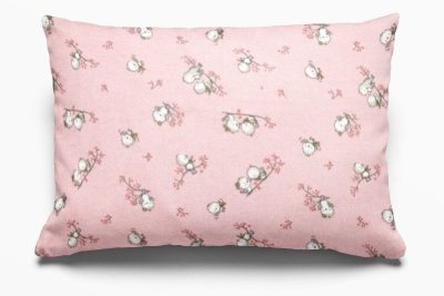 ΜΑΞΙΛΑΡΟΘΗΚΗ ΕΜΠΡΙΜΕ kids Birds 15 50X70 Pink Flannel cotton 100%