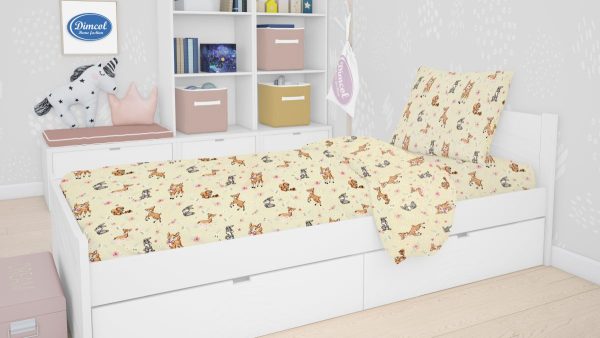 ΠΑΠΛΩΜΑ ΕΜΠΡΙΜΕ kids Ελαφάκι 115 160X240 Ecru Cotton 100%