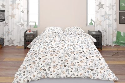 ΠΑΠΛΩΜΑΤΟΘΗΚΗ ΕΜΠΡΙΜΕ kids Star 119 160Χ240 Grey-Beige Cotton 100%