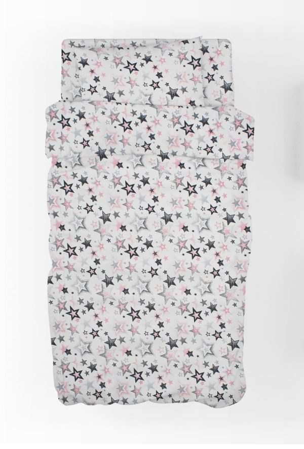 ΠΑΠΛΩΜΑΤΟΘΗΚΗ ΕΜΠΡΙΜΕ kids Star 122 160X240 Grey-Pink Cotton 100%