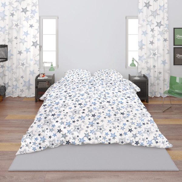 ΠΑΠΛΩΜΑΤΟΘΗΚΗ ΕΜΠΡΙΜΕ kids Star 123 160Χ240 Blue-Grey Cotton 100%