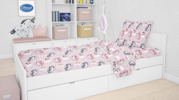 ΠΑΠΛΩΜΑΤΟΘΗΚΗ ΕΜΠΡΙΜΕ kids UNICORN 107 160Χ240 Lila Cotton 100%