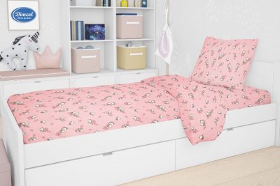 ΠΑΠΛΩΜΑΤΟΘΗΚΗ ΕΜΠΡΙΜΕ kids Birds 15 160Χ240 Pink Flannel cotton 100%