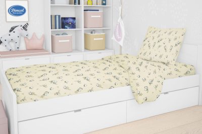 ΠΑΠΛΩΜΑΤΟΘΗΚΗ ΕΜΠΡΙΜΕ kids Birds 16 160Χ240 Ecru Flannel cotton 100%